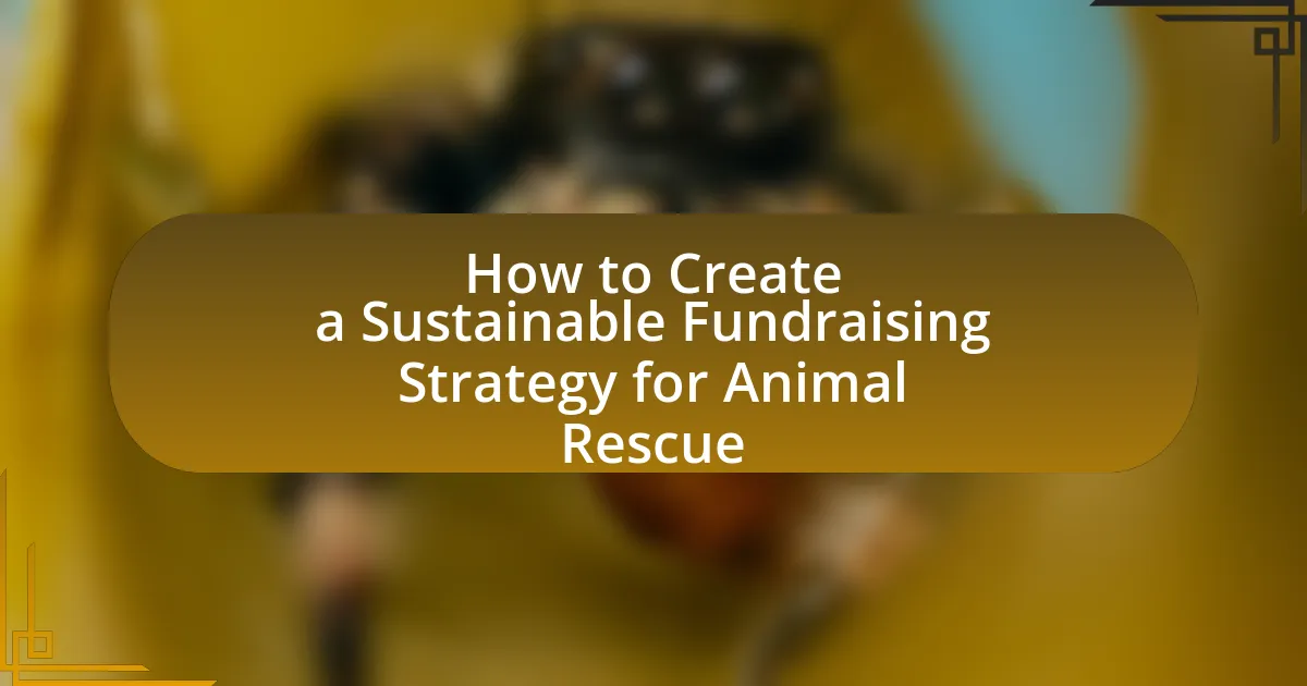 How to Create a Sustainable Fundraising Strategy for Animal Rescue