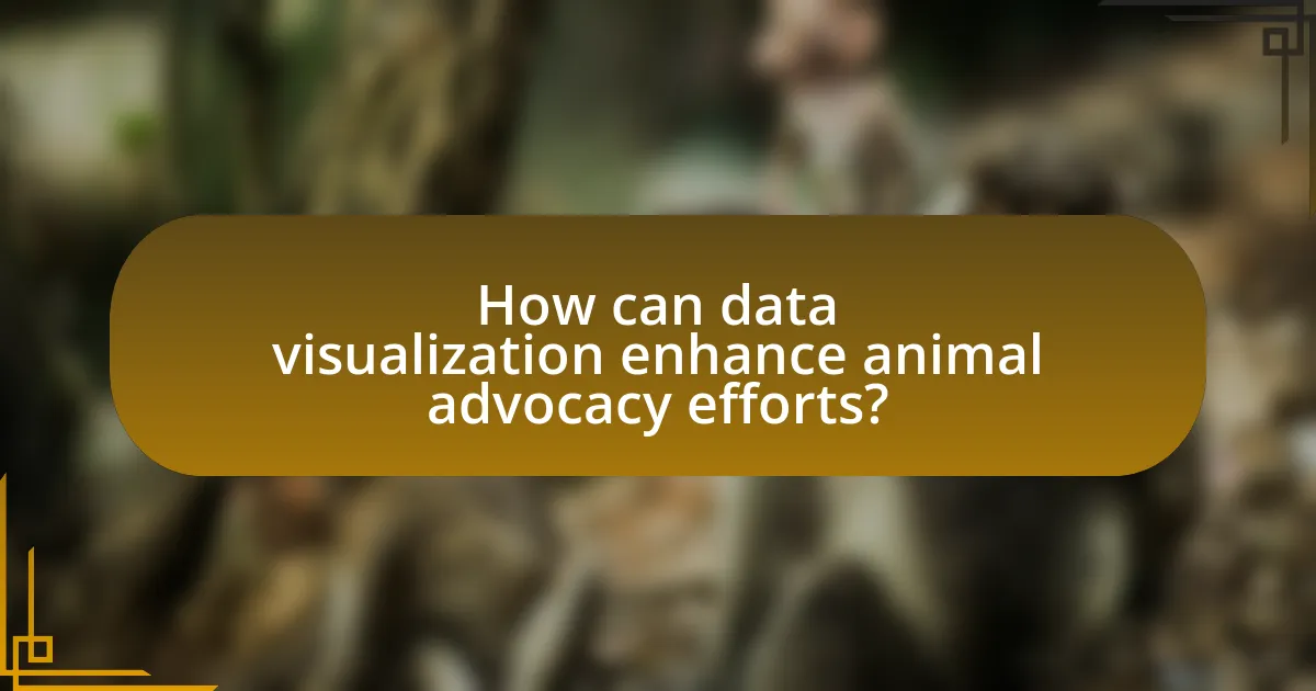 How can data visualization enhance animal advocacy efforts?