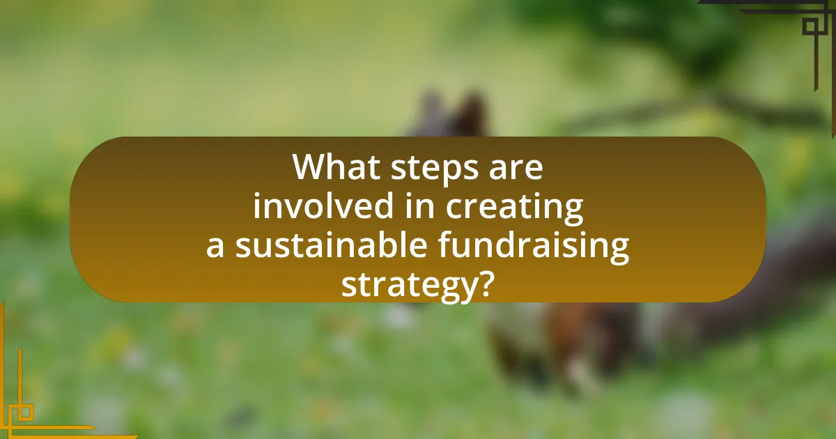 What steps are involved in creating a sustainable fundraising strategy?